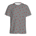 Ladybug Striped Pattern Print Men's Athletic T-Shirt