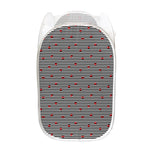 Ladybug Striped Pattern Print Mesh Laundry Hamper