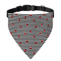 Ladybug Striped Pattern Print Over The Collar Dog Bandana