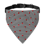 Ladybug Striped Pattern Print Over The Collar Dog Bandana
