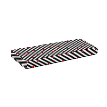 Ladybug Striped Pattern Print Piano Keyboard Cover
