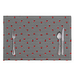 Ladybug Striped Pattern Print Placemat