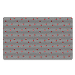 Ladybug Striped Pattern Print Polyester Doormat