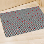 Ladybug Striped Pattern Print Polyester Doormat