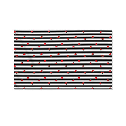 Ladybug Striped Pattern Print Polyester Flag