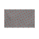 Ladybug Striped Pattern Print Polyester Flag