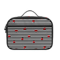 Ladybug Striped Pattern Print Portable Lunch Bag