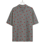 Ladybug Striped Pattern Print Rayon Hawaiian Shirt