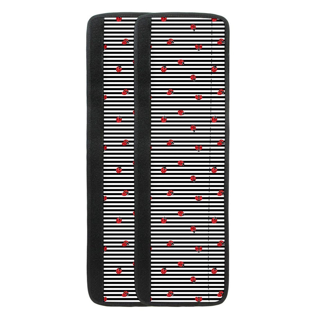 Ladybug Striped Pattern Print Refrigerator Handle Covers