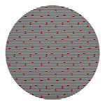 Ladybug Striped Pattern Print Round Blanket