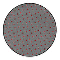 Ladybug Striped Pattern Print Round Floor Mat