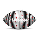 Ladybug Striped Pattern Print Rugby Ball