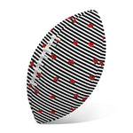 Ladybug Striped Pattern Print Rugby Ball