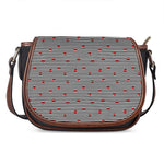 Ladybug Striped Pattern Print Saddle Bag