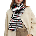 Ladybug Striped Pattern Print Scarf