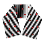 Ladybug Striped Pattern Print Scarf