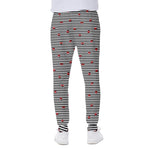 Ladybug Striped Pattern Print Scuba Joggers