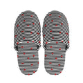 Ladybug Striped Pattern Print Slippers