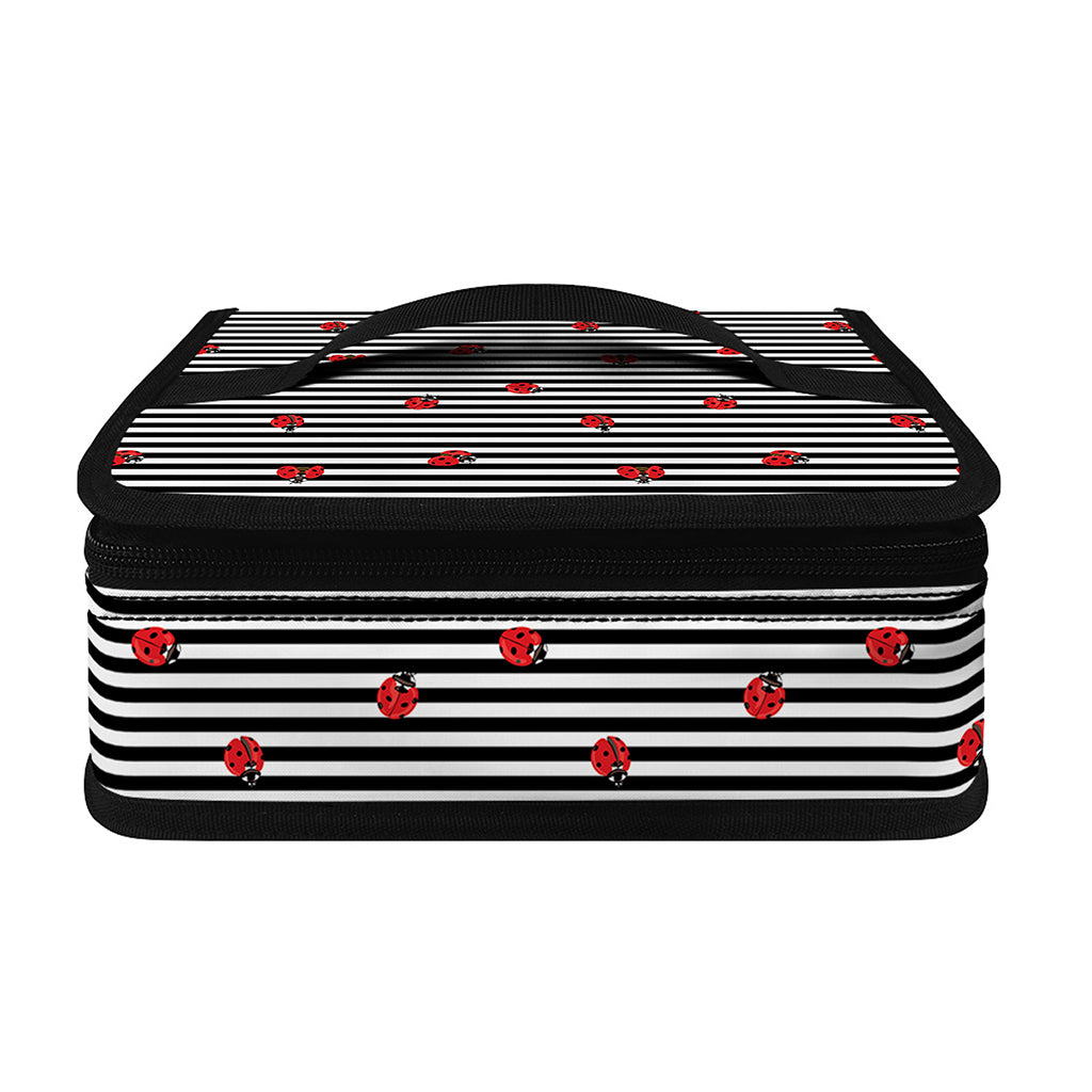 Ladybug Striped Pattern Print Small Lunch Bag