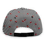Ladybug Striped Pattern Print Snapback Cap