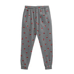 Ladybug Striped Pattern Print Sweatpants