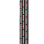 Ladybug Striped Pattern Print Table Runner