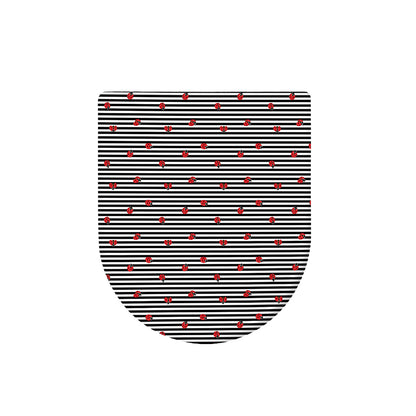 Ladybug Striped Pattern Print Toilet Lid Cover