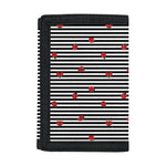Ladybug Striped Pattern Print Trifold Wallet