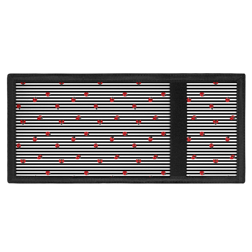 Ladybug Striped Pattern Print Trifold Wallet