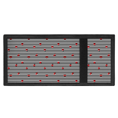 Ladybug Striped Pattern Print Trifold Wallet