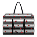Ladybug Striped Pattern Print Utility Tote Bag