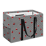 Ladybug Striped Pattern Print Utility Tote Bag