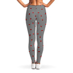 Ladybug Striped Pattern Print Women's Leggings
