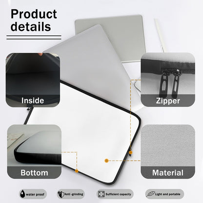 Cartoon Macaron Pattern Print Laptop Sleeve