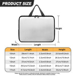 Noisy Windowpane Pattern Print Laptop Sleeve With Handle