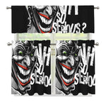 Laughing Joker Why So Serious Print 3 Piece Kitchen Curtains