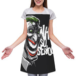 Laughing Joker Why So Serious Print Adjustable Apron