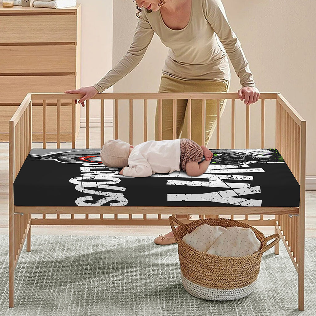 Laughing Joker Why So Serious Print Baby Crib Sheet