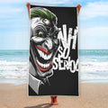 Laughing Joker Why So Serious Print Beach Towel