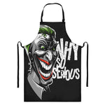 Laughing Joker Why So Serious Print Bib Apron With Pocket