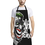 Laughing Joker Why So Serious Print Bib Apron With Pocket