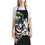 Laughing Joker Why So Serious Print Bib Apron With Pocket