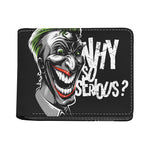 Laughing Joker Why So Serious Print Bifold Wallet