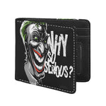 Laughing Joker Why So Serious Print Bifold Wallet