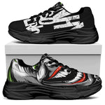 Laughing Joker Why So Serious Print Black Chunky Shoes