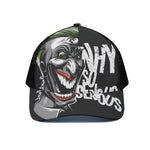 Laughing Joker Why So Serious Print Black Mesh Trucker Cap