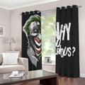 Laughing Joker Why So Serious Print Dimout Grommet Curtains