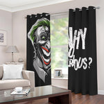 Laughing Joker Why So Serious Print Blackout Grommet Curtains