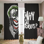 Laughing Joker Why So Serious Print Blackout Pencil Pleat Curtains