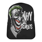 Laughing Joker Why So Serious Print Casual Backpack